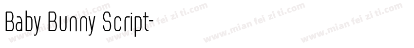 Baby Bunny Script字体转换
